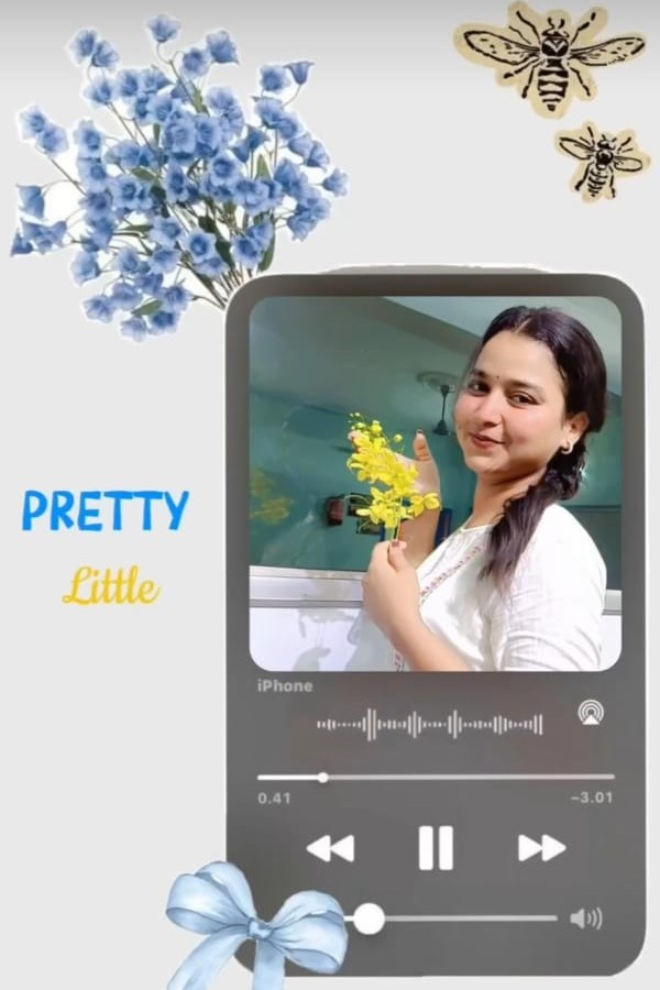 Anjali holding flowers